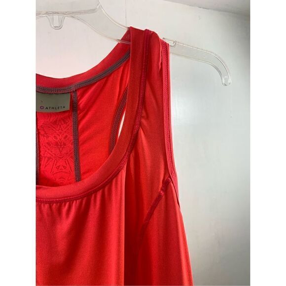 Athleta Orange Printed Sleeveless Top Size L - Picture 3 of 8
